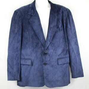 Danier Vintage Blue Suede Blazer Men (L)